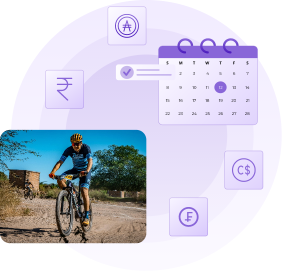 online booking software available in 135+ currencies